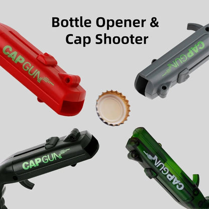 Lightweight ABS Plastic Kitchen Bar Utensil - Novelty Beer Bottle Opener Cap Gun, Ergonomic Design for Comfort, Extended Shooting Range, Ideal Gift for Beer Enthusiasts, Camping, and BBQ Events
