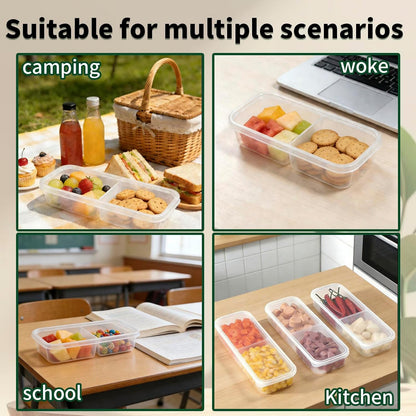Snack Containers,Reusable Snack Containers with Lids,Snack Pack Containers for Portion Control and Meal Prep Lunch Containers for School Office Travel (Large 10-Pack)