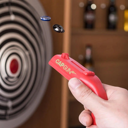Lightweight ABS Plastic Kitchen Bar Utensil - Novelty Beer Bottle Opener Cap Gun, Ergonomic Design for Comfort, Extended Shooting Range, Ideal Gift for Beer Enthusiasts, Camping, and BBQ Events