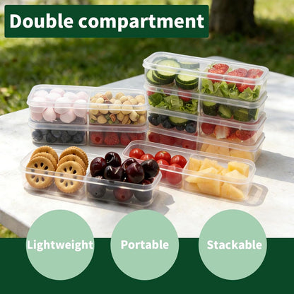 Snack Containers,Reusable Snack Containers with Lids,Snack Pack Containers for Portion Control and Meal Prep Lunch Containers for School Office Travel (Large 10-Pack)
