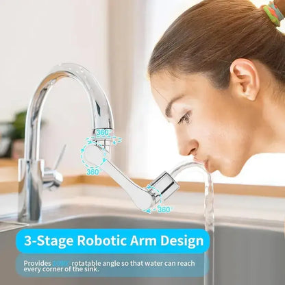 Metal Faucet Extender for Sinks 1080° Rotation Brass Aerator Extension Adjustable Sink Faucet Extension for Kitchens & Bathrooms