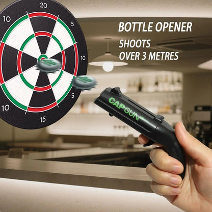 Lightweight ABS Plastic Kitchen Bar Utensil - Novelty Beer Bottle Opener Cap Gun, Ergonomic Design for Comfort, Extended Shooting Range, Ideal Gift for Beer Enthusiasts, Camping, and BBQ Events