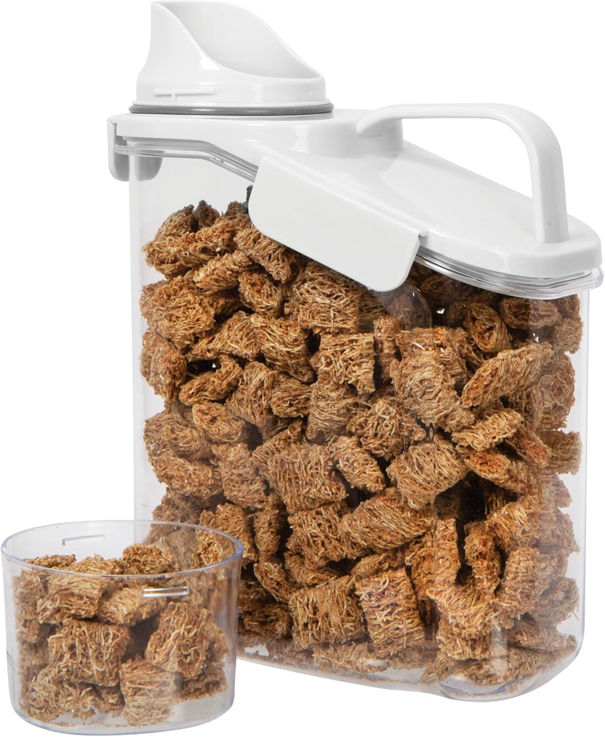 Easi Pour Airtight Food Storage Containers - Cereal Containers Storage, Rice Dispenser, Cereal Dispenser, Snack Storage Containers, Pasta Containers Storage, Containers with Lids - 60Oz / 1.8Lt