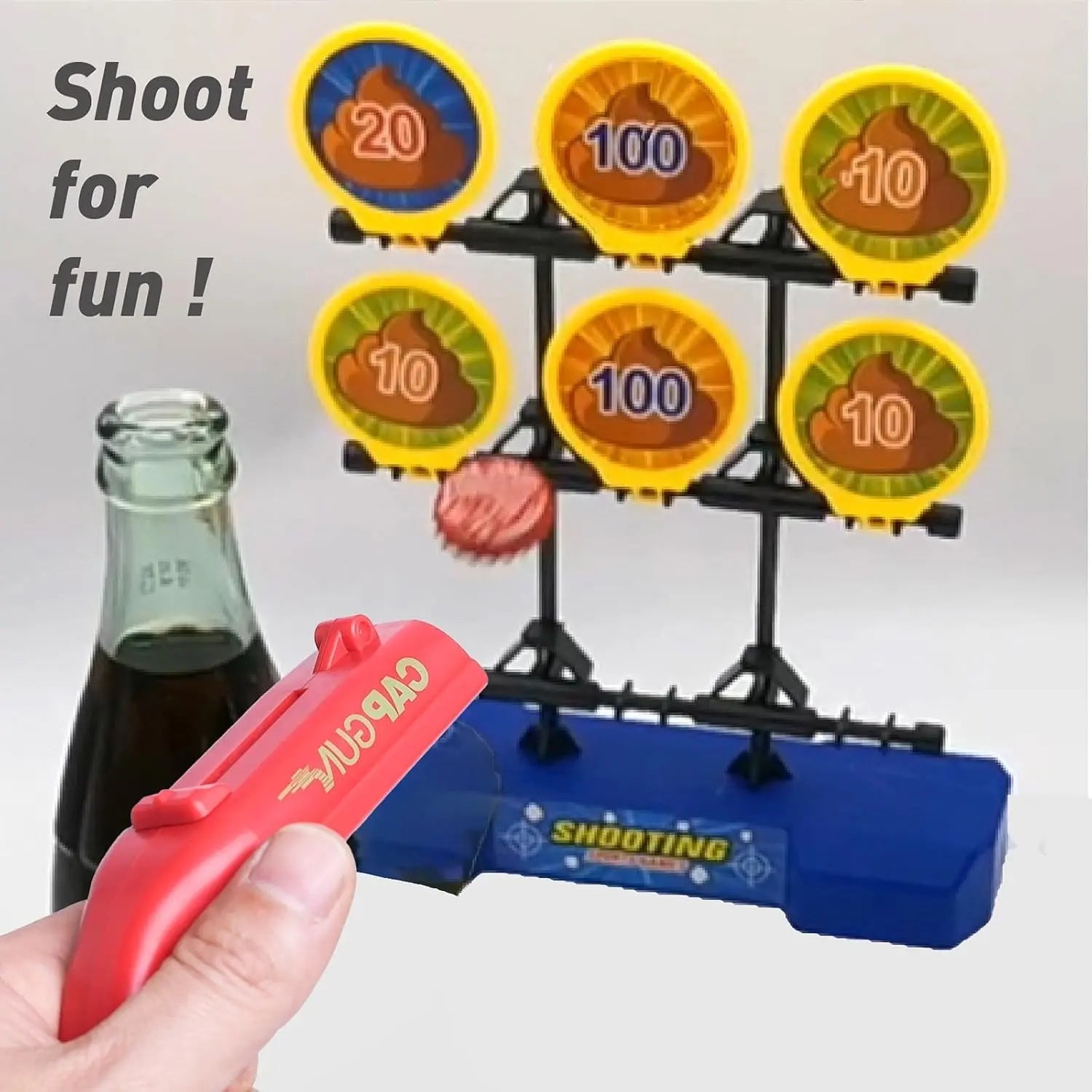 Lightweight ABS Plastic Kitchen Bar Utensil - Novelty Beer Bottle Opener Cap Gun, Ergonomic Design for Comfort, Extended Shooting Range, Ideal Gift for Beer Enthusiasts, Camping, and BBQ Events