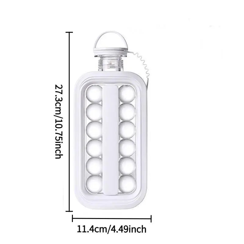 Easy Release Spherical Ice Ball Maker Mold, Food Grade Silicone round Ice Tray with Airtight Ice Storage Box & Freezer Storage Bag, Multi-Purpose Ice Making Tool for Whiskey, Coffee, Water Bottles & Cocktails