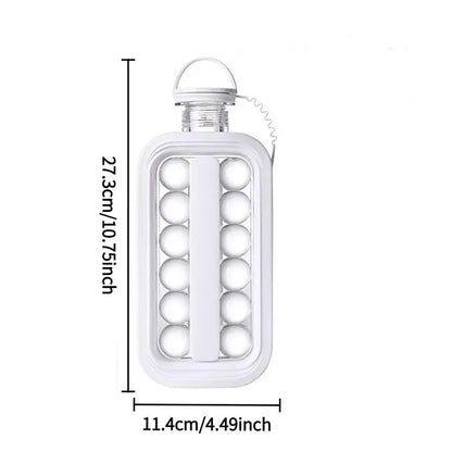 Easy Release Spherical Ice Ball Maker Mold, Food Grade Silicone round Ice Tray with Airtight Ice Storage Box & Freezer Storage Bag, Multi-Purpose Ice Making Tool for Whiskey, Coffee, Water Bottles & Cocktails